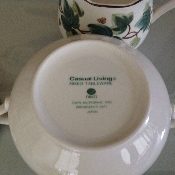 Vintage Nikko China Sugar & Creamer Discontinued Pattern - Picture 5 of 5